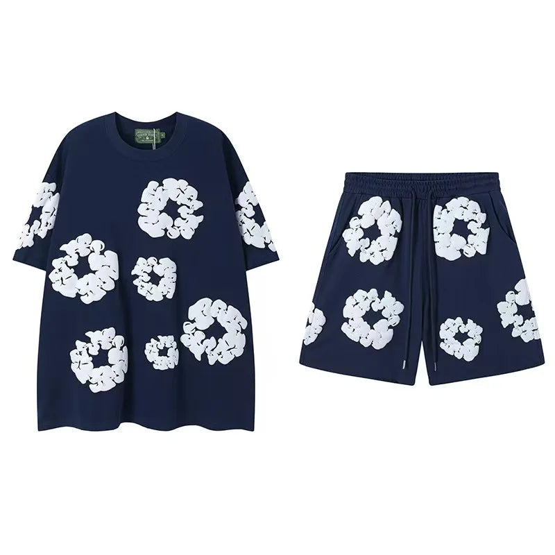 Denim tears koszulki spodenki zestawy koszulek i spodenek. ubrania denim tears
